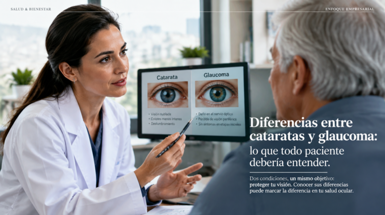 diferencias cataratas glaucoma explicadas en una comparación visual del ojo